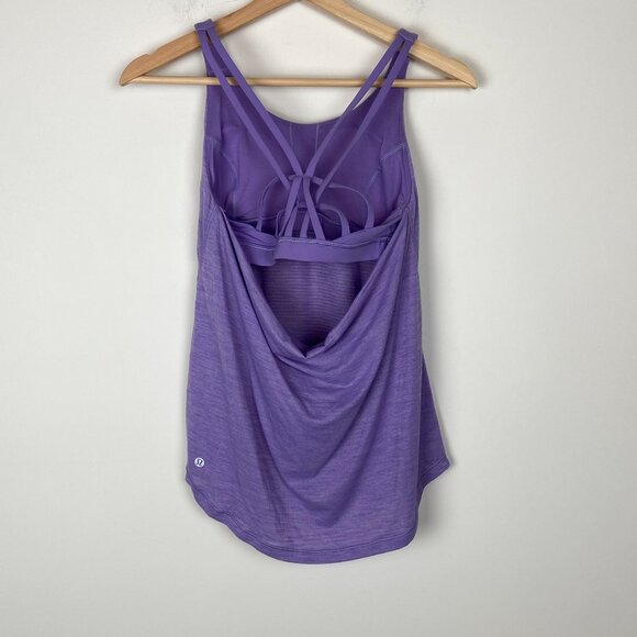Lululemon Moment To Movement 2-In-1 Tank Light Strappy Purple Lilac, Size 4 - Picture 5 of 11